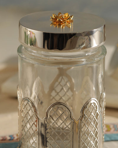 Jaipur Doorways Silver-Plated Jar