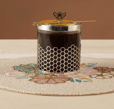 Wild Hives Honey Jar with Silver-Plated Lid
