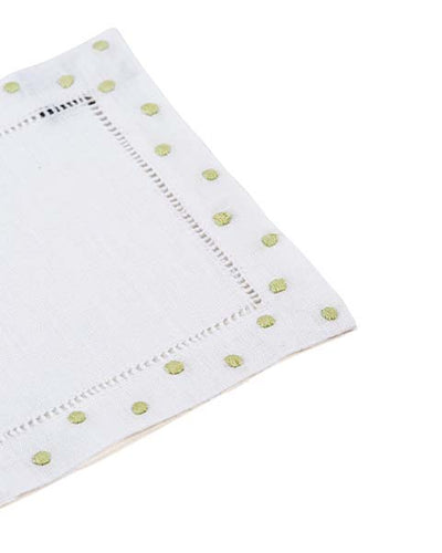 Perennially Polka Cocktail Napkin - Green set of 4