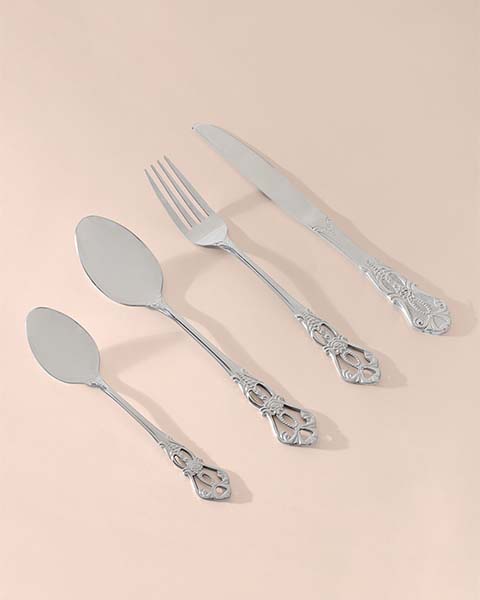 Silver Accents Cutlery Set - Set of 4