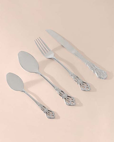 Silver Accents Cutlery Set - Set of 4