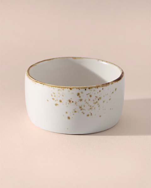 Gold Splatter Round Dip Bowl