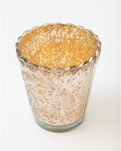 Scallop Glass Votive - Large