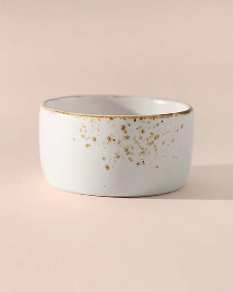 Gold Splatter Round Dip Bowl