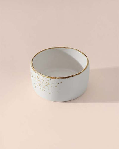 Gold Splatter Round Dip Bowl