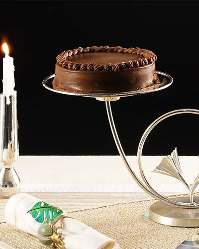 Humming Bird Silver Plated Candle Stand With Cake Plate