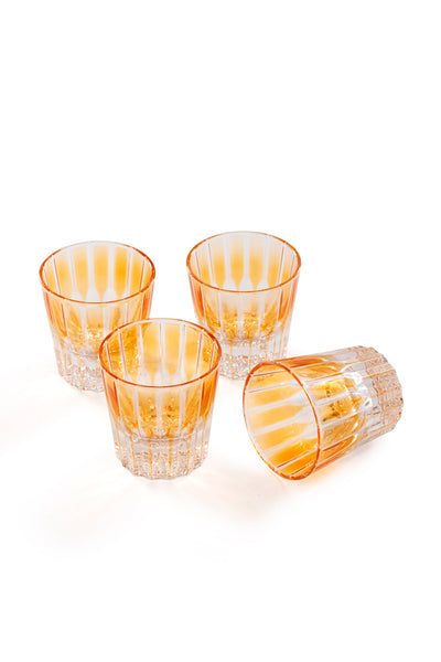 Warm Spirits Whiskey Glass Set - Yellow - Set of 4