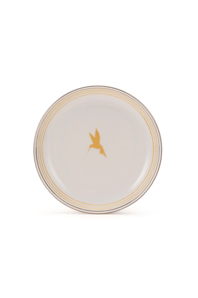 White With Gold Rim Appetiser Plate
