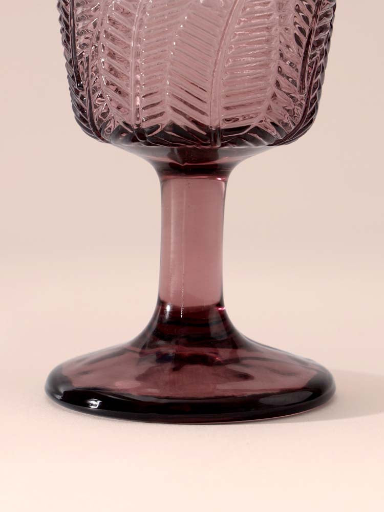 Tropical Moss Wine Glass - Mauve