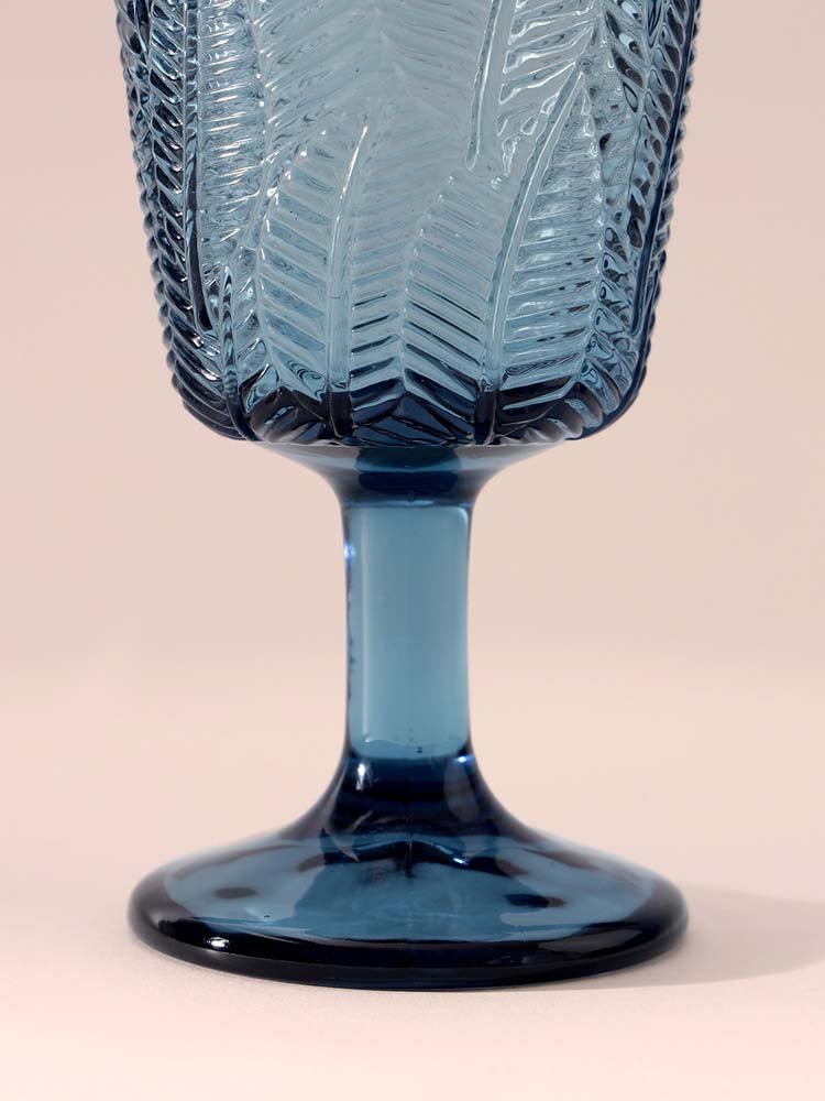 Tropical Moss Wine Glass - Blue