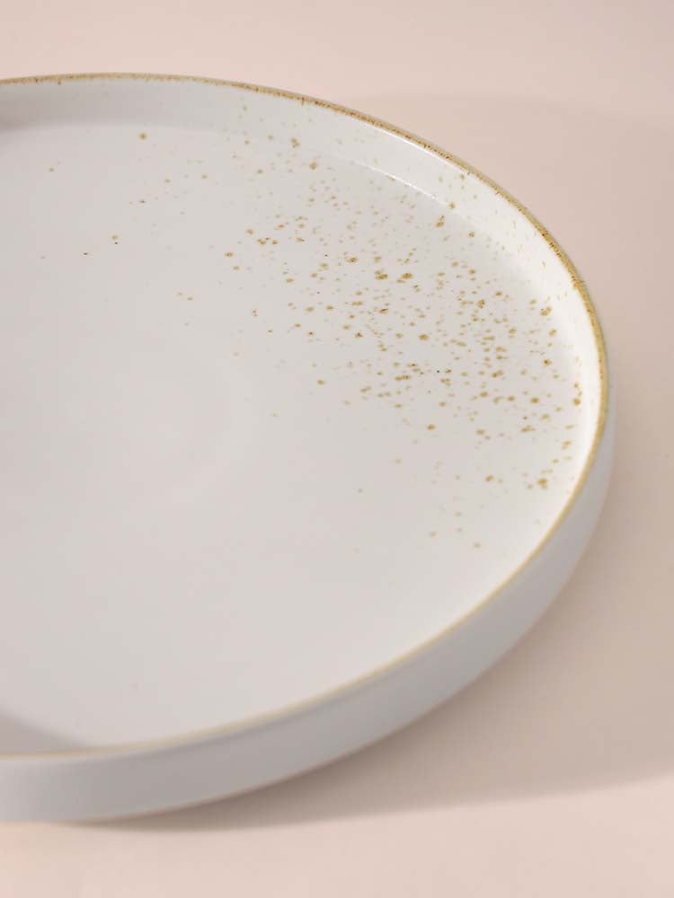 Gold Splatter Deep Dinner Plate