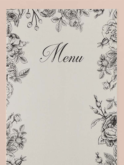 Menu Cards - Monochrome - Set of 10