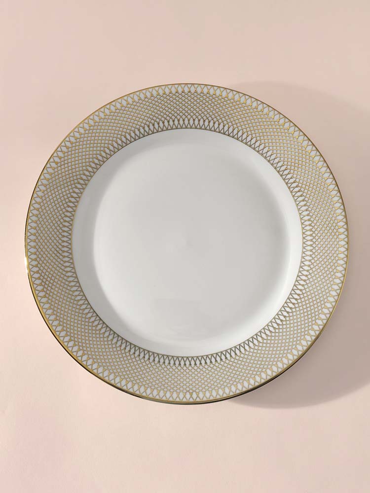 Gold Rim Dessert Plate