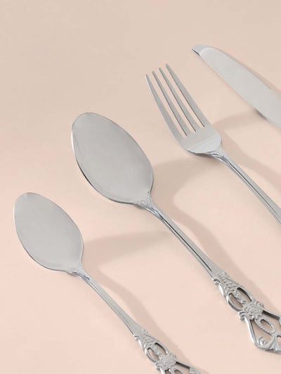 Silver Accents Cutlery Set - Set of 4