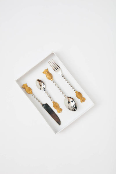 Finding Pineapples Cutlery Set - Set of 4