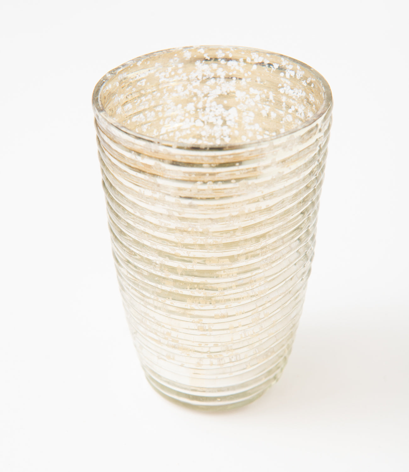 Horizontally Textured Glass Votive