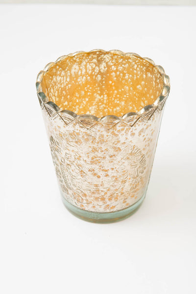 Scallop Glass Votive - Large