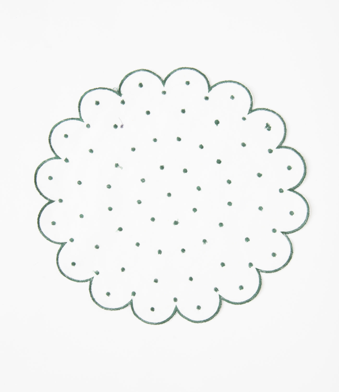 Scallop Edge Polka Dot Tablemats - Set of 6